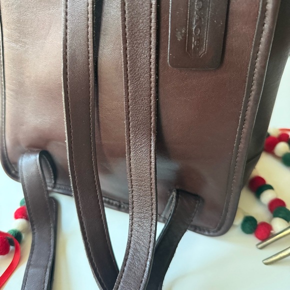 Vintage Coach 9960 Mini Daypack Dark Brown Leather Backpack - Picture 4 of 10